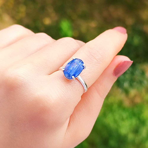 925 Silver Kyanite Stone Ring 925 Silver Kyanite Stone Ring