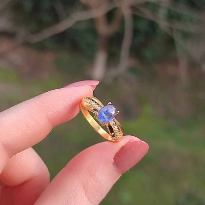 925 Silver Kyanite Stone Ring