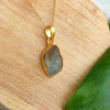 925 Silver Labradorite Stone Pendant - Raw Shape 925 Silver Labradorite Stone Pendant - Raw Shape