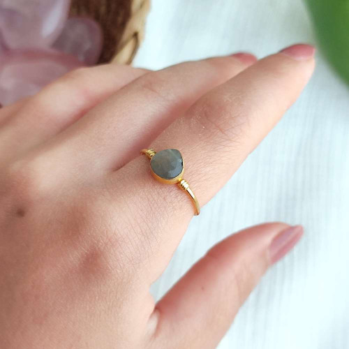 925 Silver Labradorite Stone Ring 925 Silver Labradorite Stone Ring