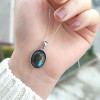 925 Silver Labradorite Stone Pendant 925 Silver Labradorite Stone Pendant