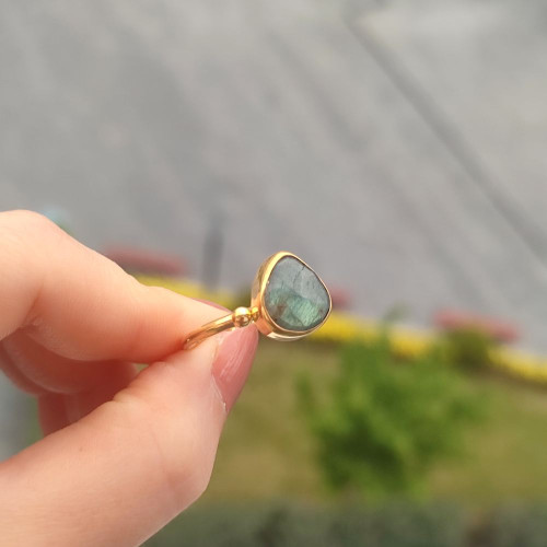 925 Silver Labradorite Stone Ring 925 Silver Labradorite Stone Ring