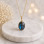 925 Silver Labradorite Stone Pendant - Oval Shape