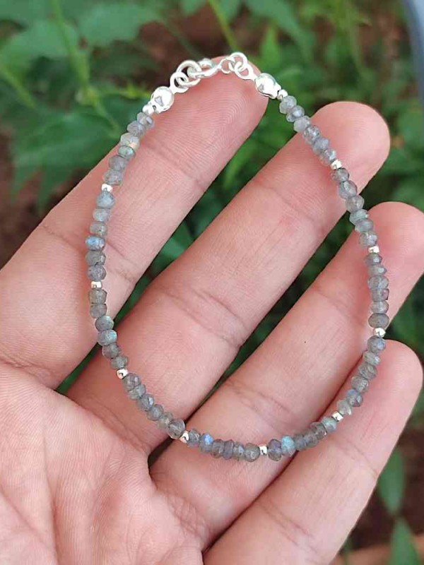 925 Ayar Gümüş Labradorit Taşi Bileklik