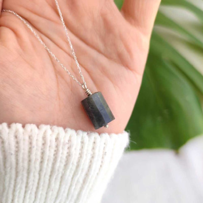 925 Silver Labradorite Stone Pendant
