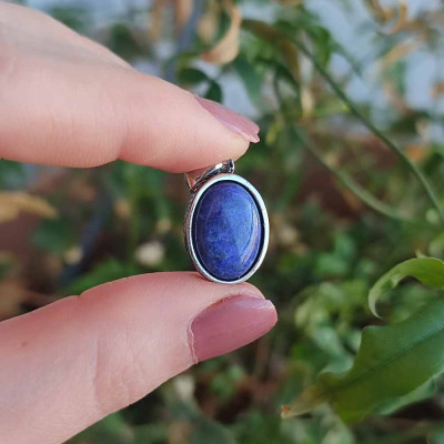 925 Silver Natural Lapis Lazuli Pendant