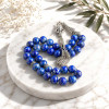 10mm  Natural Lapis Lazuli With  Silver - Men Rosary