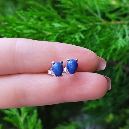 925 Silver Natural Lapis Lazuli Earring
