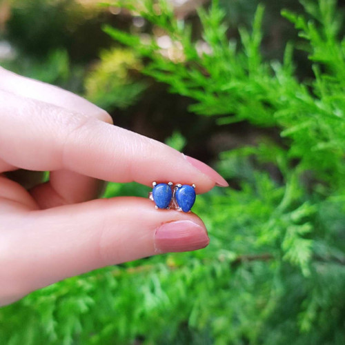 925 Silver Natural Lapis Lazuli Earring