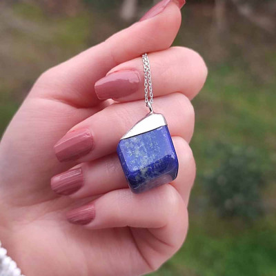 Lapis Lazuli Pendant - Natural Shape