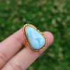 925 Silver Natural Larimar Stone Ring 925 Silver Natural Larimar Stone Ring