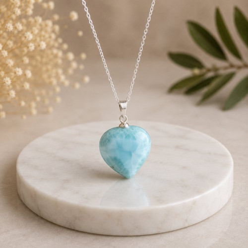 925 Ayar Gümüş Larimar Kolye
