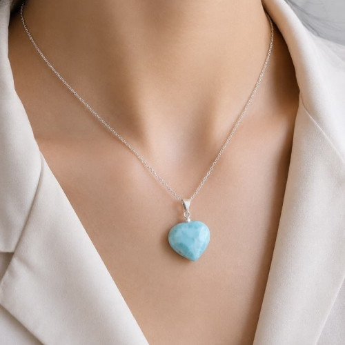 925 Ayar Gümüş Larimar Kolye
