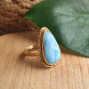 925 Silver Natural Larimar Stone Ring 925 Silver Natural Larimar Stone Ring
