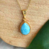 925 Silver Natural Larimar Stone Pendant 925 Silver Natural Larimar Stone Pendant