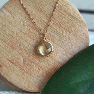 925 Silver Natural Lemon Quartz Pendant