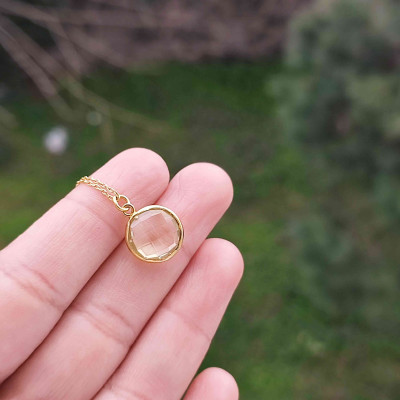 925 Silver Natural Lemon Quartz Pendant