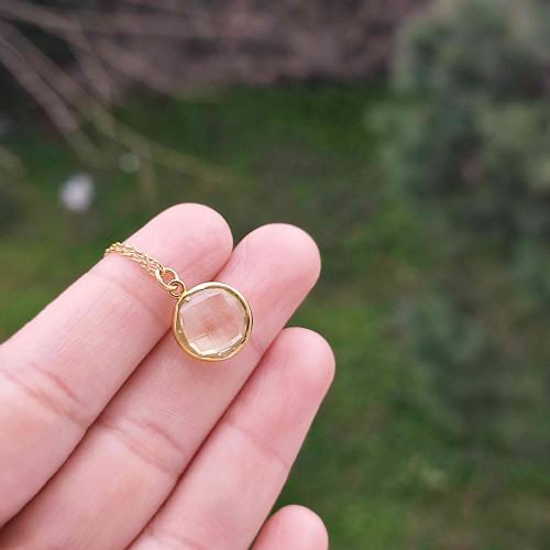 925 Silver Natural Lemon Quartz Pendant 925 Silver Natural Lemon Quartz Pendant
