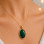 925 Silver Malachite Stone Pendant