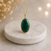 925 Silver Malachite Stone Pendant