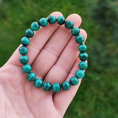 8mm Natural Malachite Stone Bracelet 8mm Natural Malachite Stone Bracelet