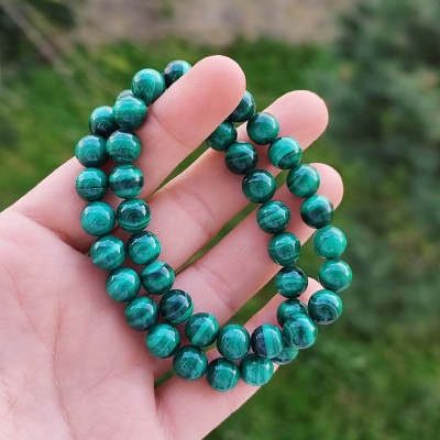 8mm Natural Malachite Stone Bracelet