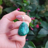 925 Silver Malachite Stone Pendant - Natural Shape