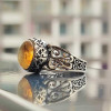 925 Silver Citrine Stone Ring - Men Ring