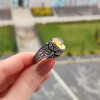 925 Silver Citrine Stone Ring - Men Ring