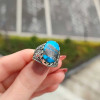 925 Silver Natural Turquoise Stone Ring - Men Ring