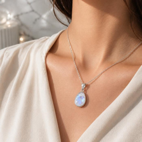 925 Silver Moonstone Pendant