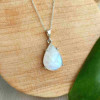 925 Silver Moonstone Pendant  - Oval Shape