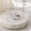 925 Silver Natural Moonstone Ring