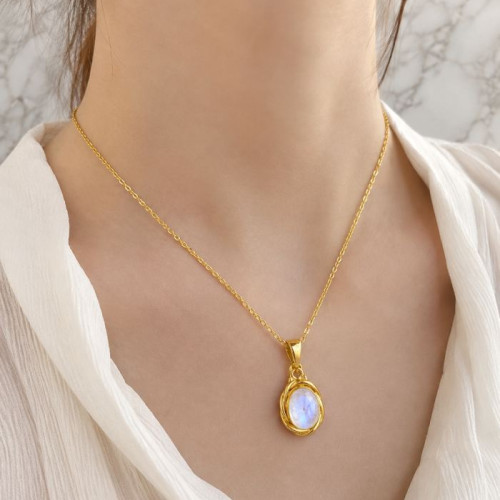 925  Sterling Silver Moonstone Pendant - Special Design