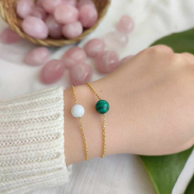 925 Silver Natural Moonstone Bracelet - Silver Bracelet