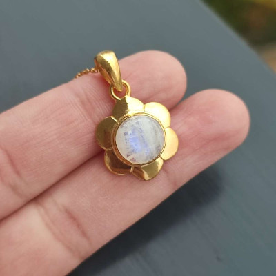 925  Sterling Silver Moonstone Pendant - Special Design
