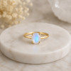 925 Silver Natural Moonstone Ring