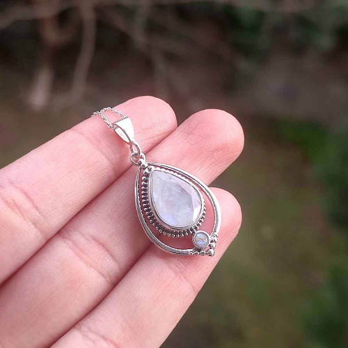 925 Sterling Silver Moonstone Pendant - Special Design 925 Sterling Silver Moonstone Pendant - Special Design