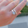 925 Silver Natural Moonstone Ring