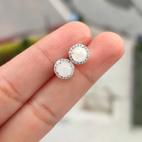925 Silver Moonstone Earring