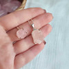 925 Silver Natural Morganite Stone Set - Raw Shape 925 Silver Natural Morganite Stone Set - Raw Shape