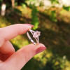 925 Sterling Silver Morganite Stone Ring