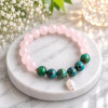 8mm Pembe Kuvars Inci & Bileklik
