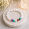 Multi Stone Bracelet , 8mm Natural Moonstone With Several Tybes Of Stones