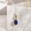 Multi stone Pendant , 925 Sterline Silver  citrine & Lapis Lazuli Pendant
