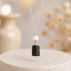 925 Silver Black Tourmaline & moon stone Pendant