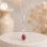 925 Silver Natural Red Ruby & Rose quartz  & moon Stone Pendant