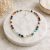 Royal Multi stone Necklace containing More Than  20 types of original gemstones With Coke Wood