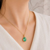 925 Silver Fluorite Stone Pendant