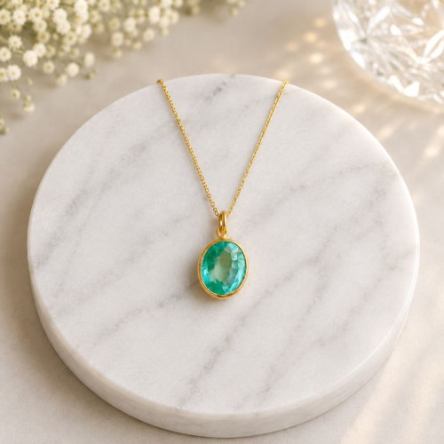 925 Silver Fluorite Stone Pendant